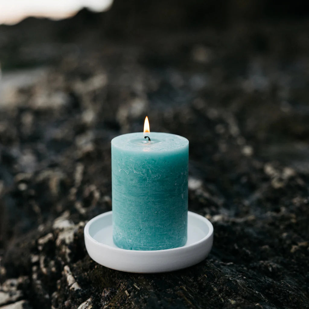 St Eval Pillar Candle Sea Moss & Driftwood - F01938 - Uneeka