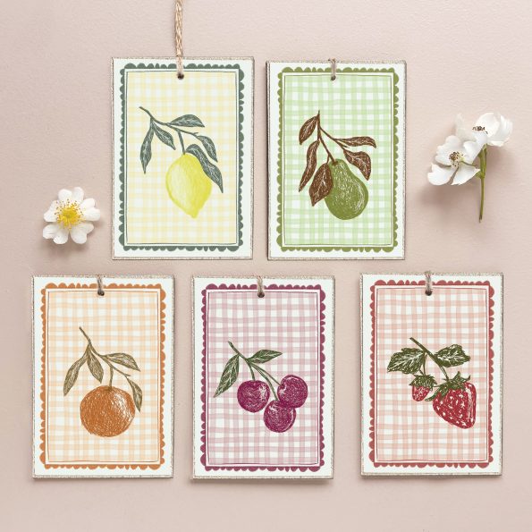 Assorted Vintage Fruit Printed Gift Tag Pack - 2220 - Uneeka