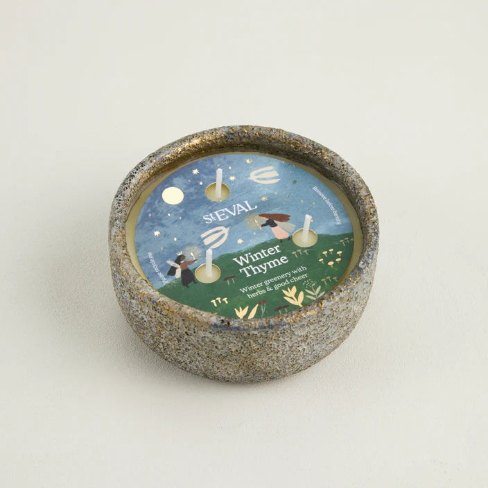 St Eval Small Alchemy Ceramic Pot Candle Winter Thyme - F01568 - Uneeka