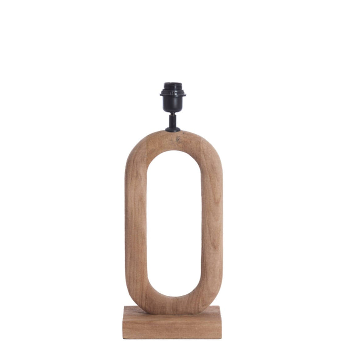 Light Brown Mango Wood Oval Table Lamp - 7041682 - Uneeka