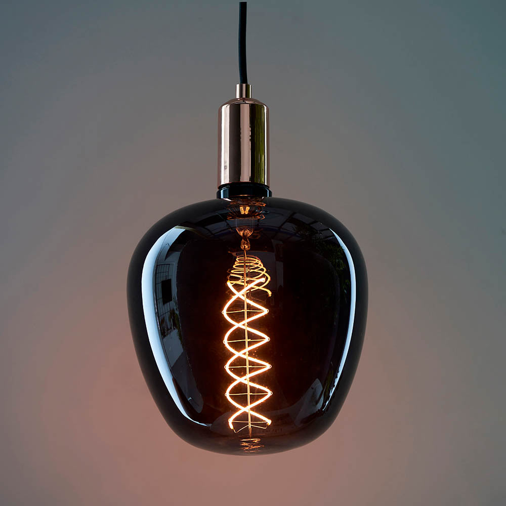 Large LED Double Helix Smoked E27 Light Bulb - 98083 - Uneeka