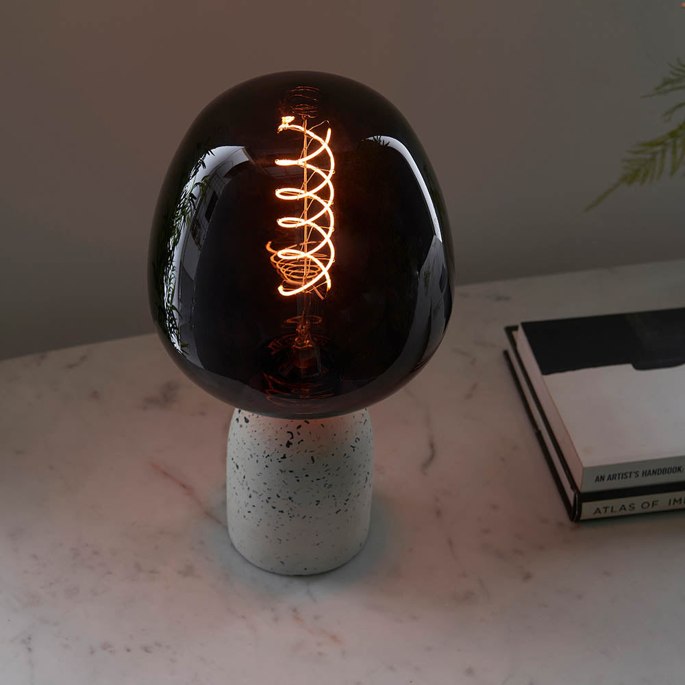 Large LED Double Helix Smoked E27 Light Bulb - 98083 - Uneeka