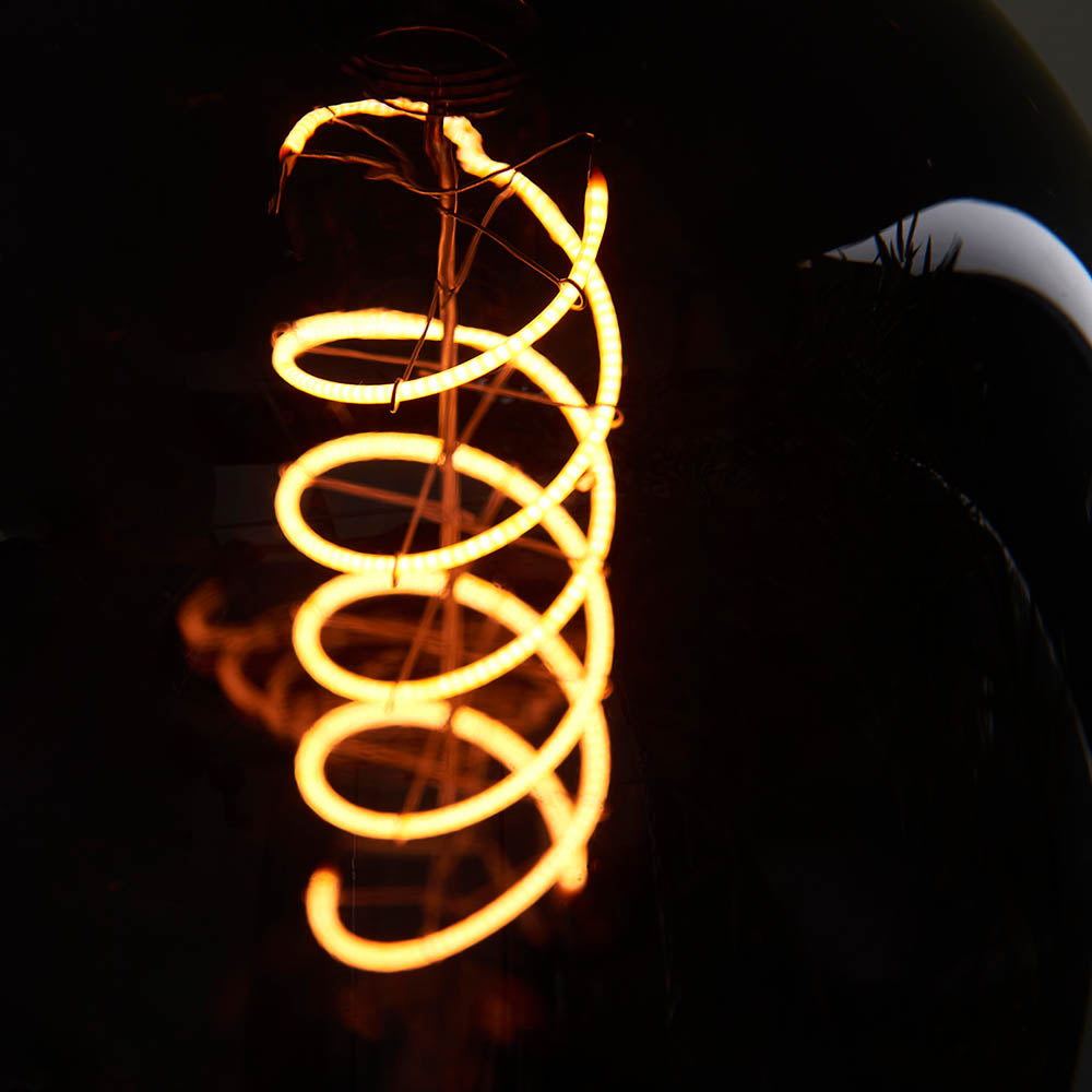 Large LED Double Helix Smoked E27 Light Bulb - 98083 - Uneeka