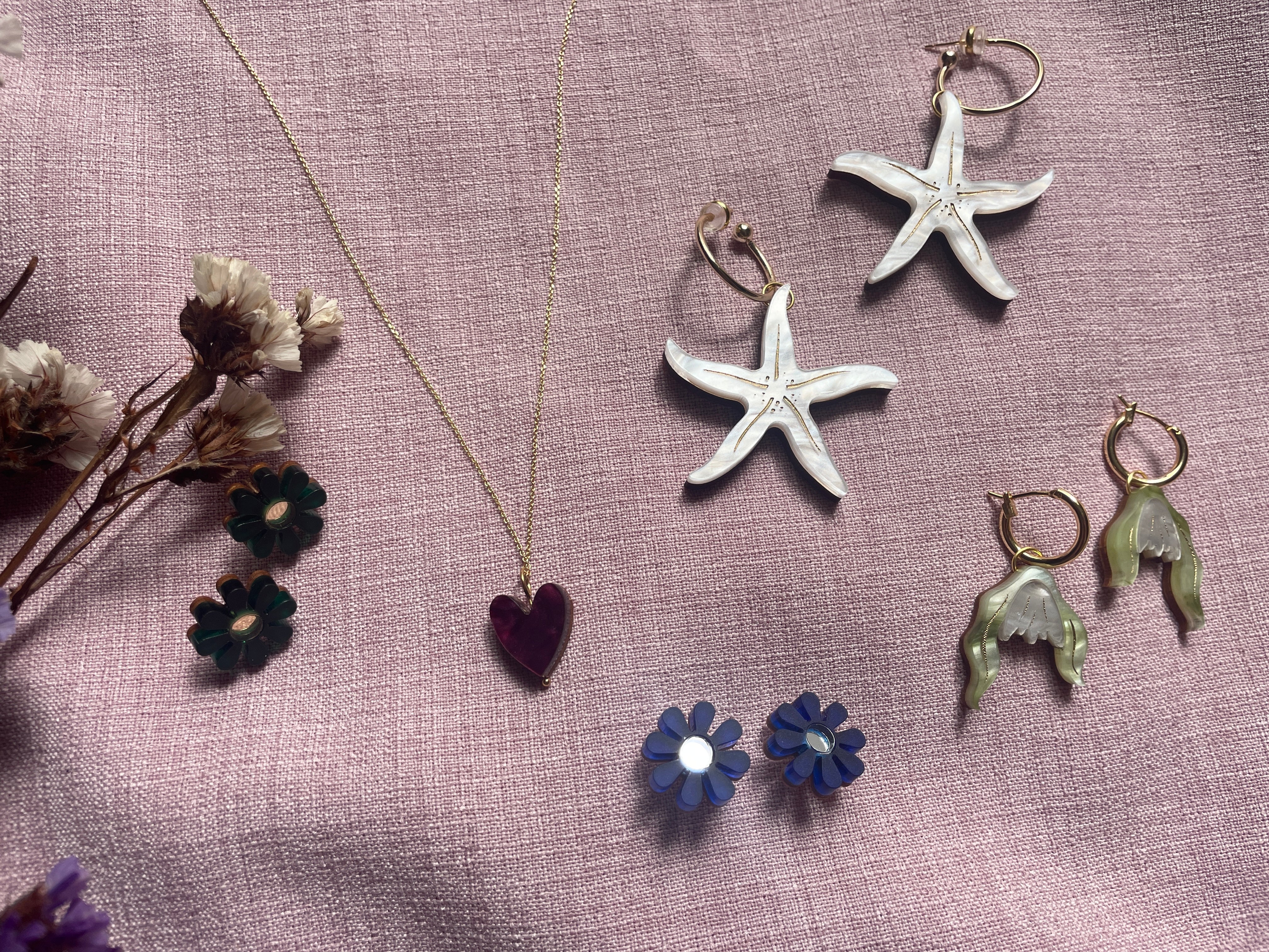 Acrylic & FSC Certified Wood Jewellery Collection at Uneeka