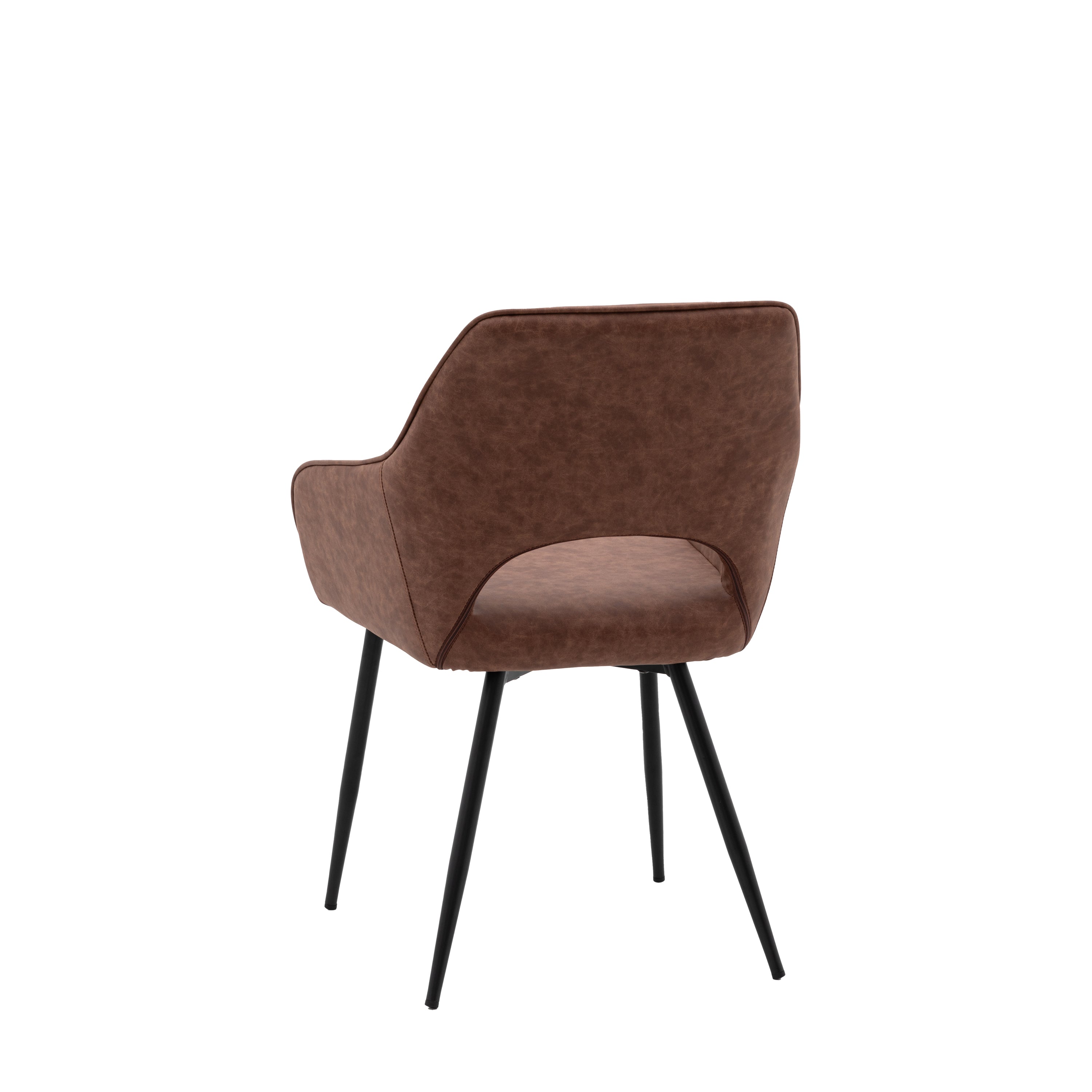 Brown Upholstered Dining Chair - Uneeka