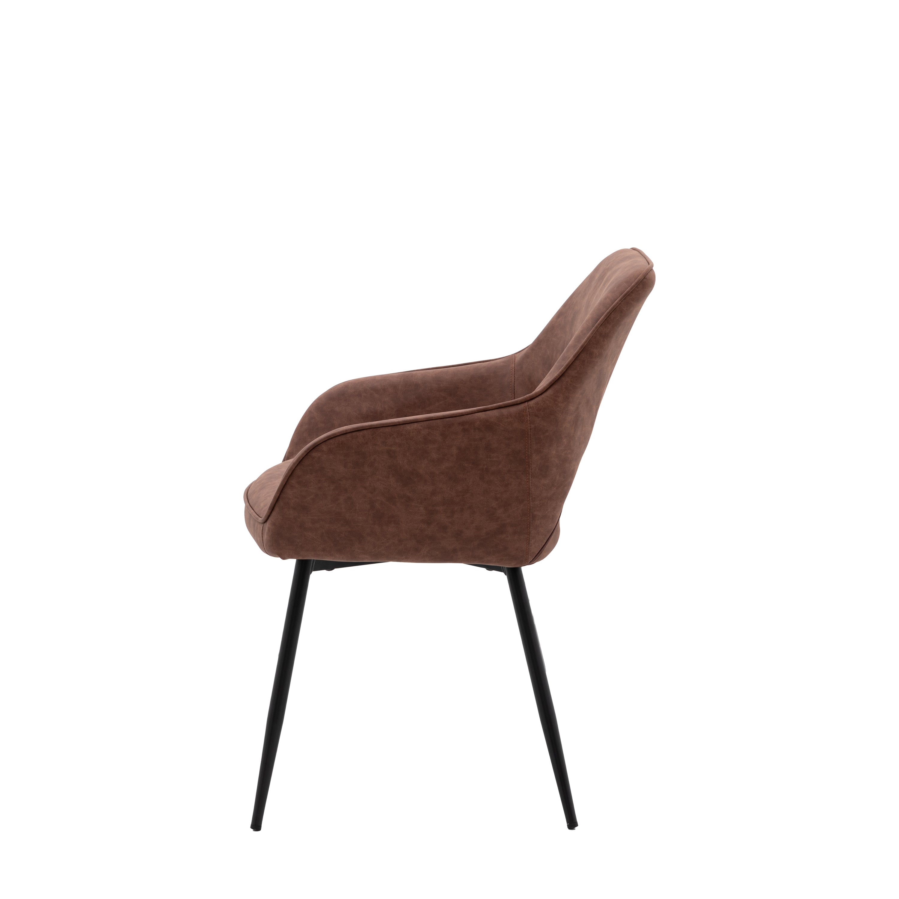Brown Upholstered Dining Chair - Uneeka