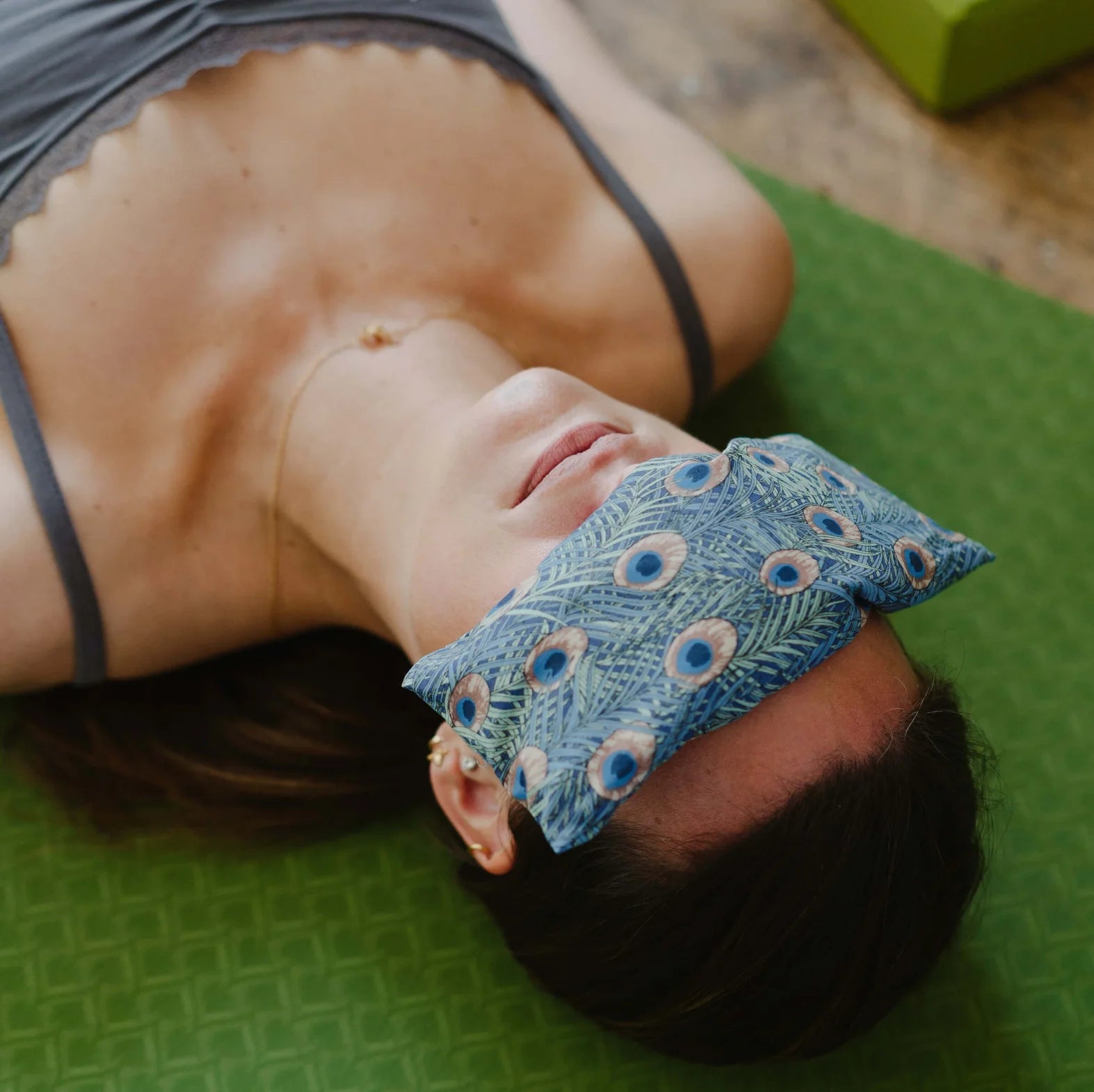 Peacock Feather Design Eye Pillow - Eye Pillow Peacock Feathers - Uneeka