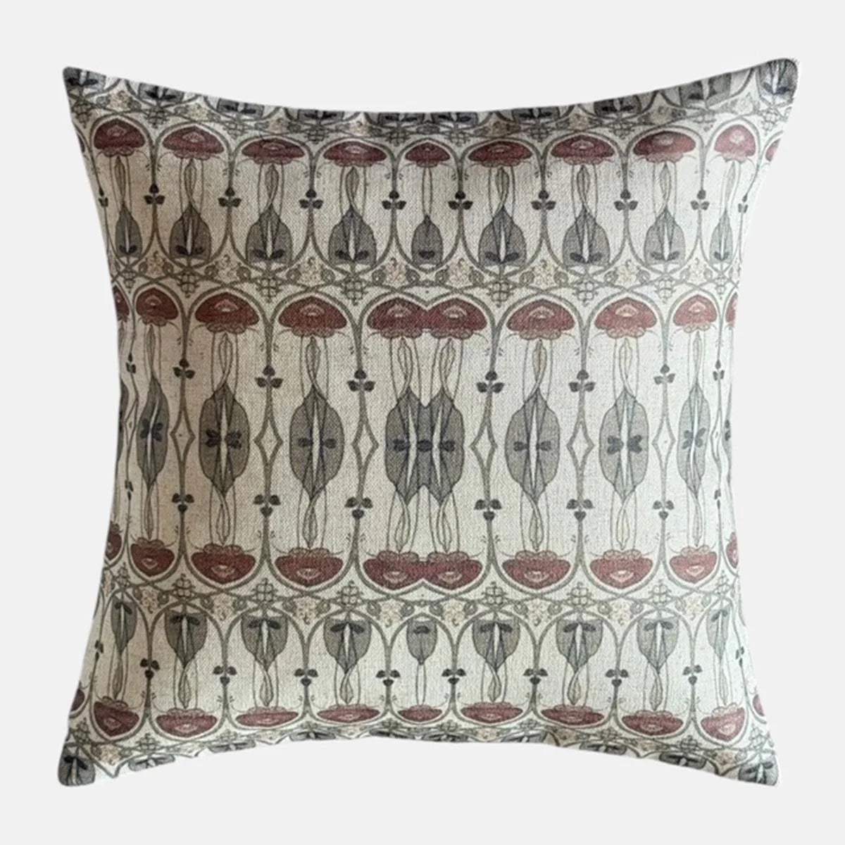 Neutral Tone Art Deco Print Cushion - CU0425/15 - Uneeka