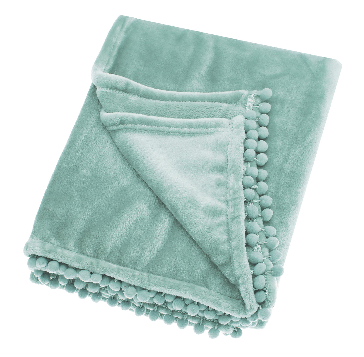 Cashmere Touch Fleece Throw - Mint Green - Uneeka