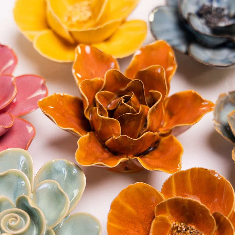 Ceramic Rust Lily Flower - FR0013 - Uneeka
