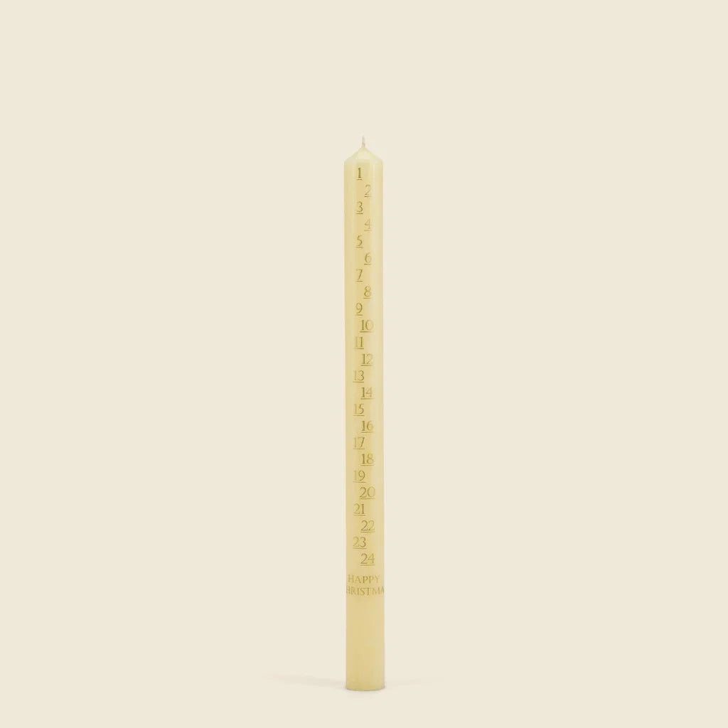 Christmas Ivory Advent Candle - F00042 - Uneeka