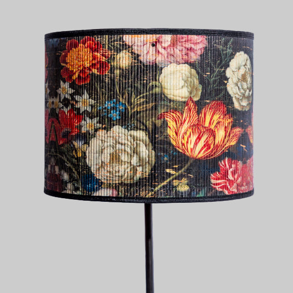 Colourful Peonies Floral Bamboo Lampshade - Small & Large - Uneeka