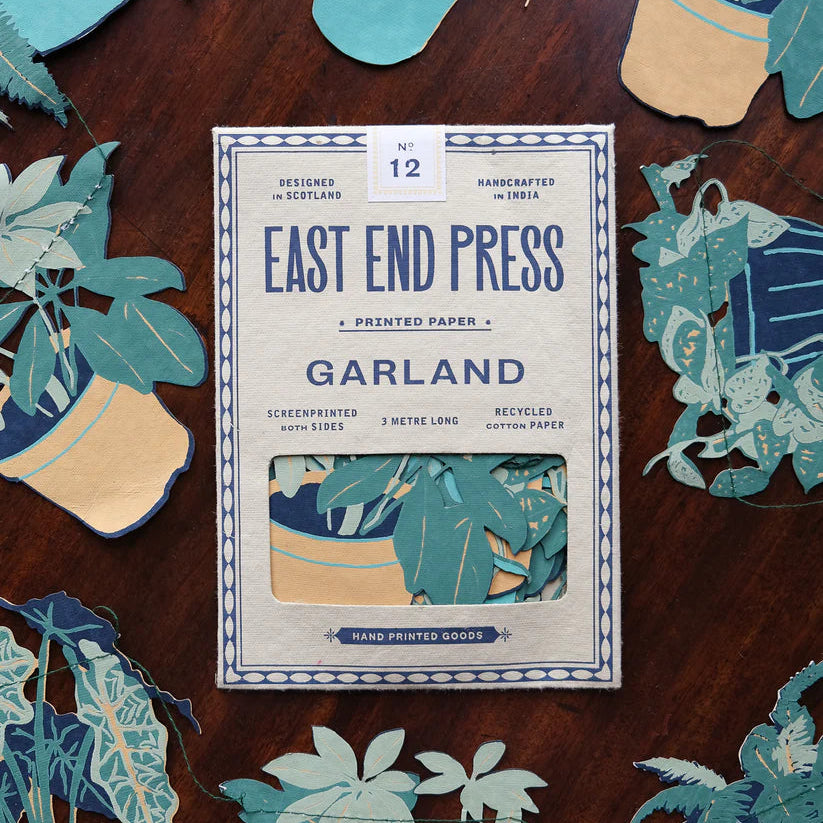 Screen Printed Houseplant Garland - GAR-HOUSEPLANTS - Uneeka