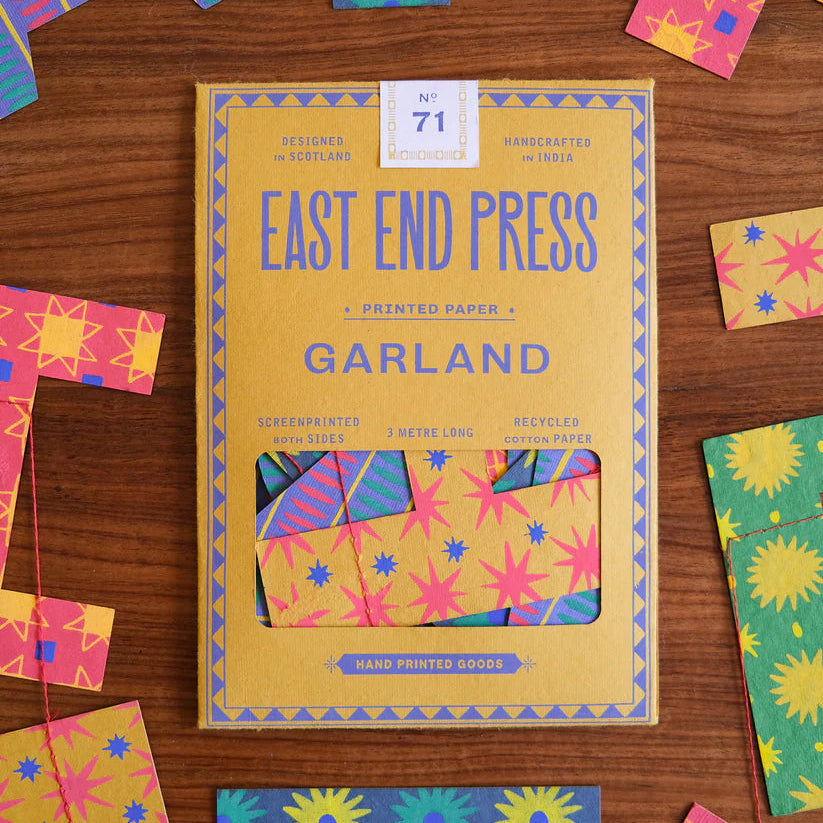 Screen Printed Happy Birthday Garland - GAR-HBDBRIGHT - Uneeka