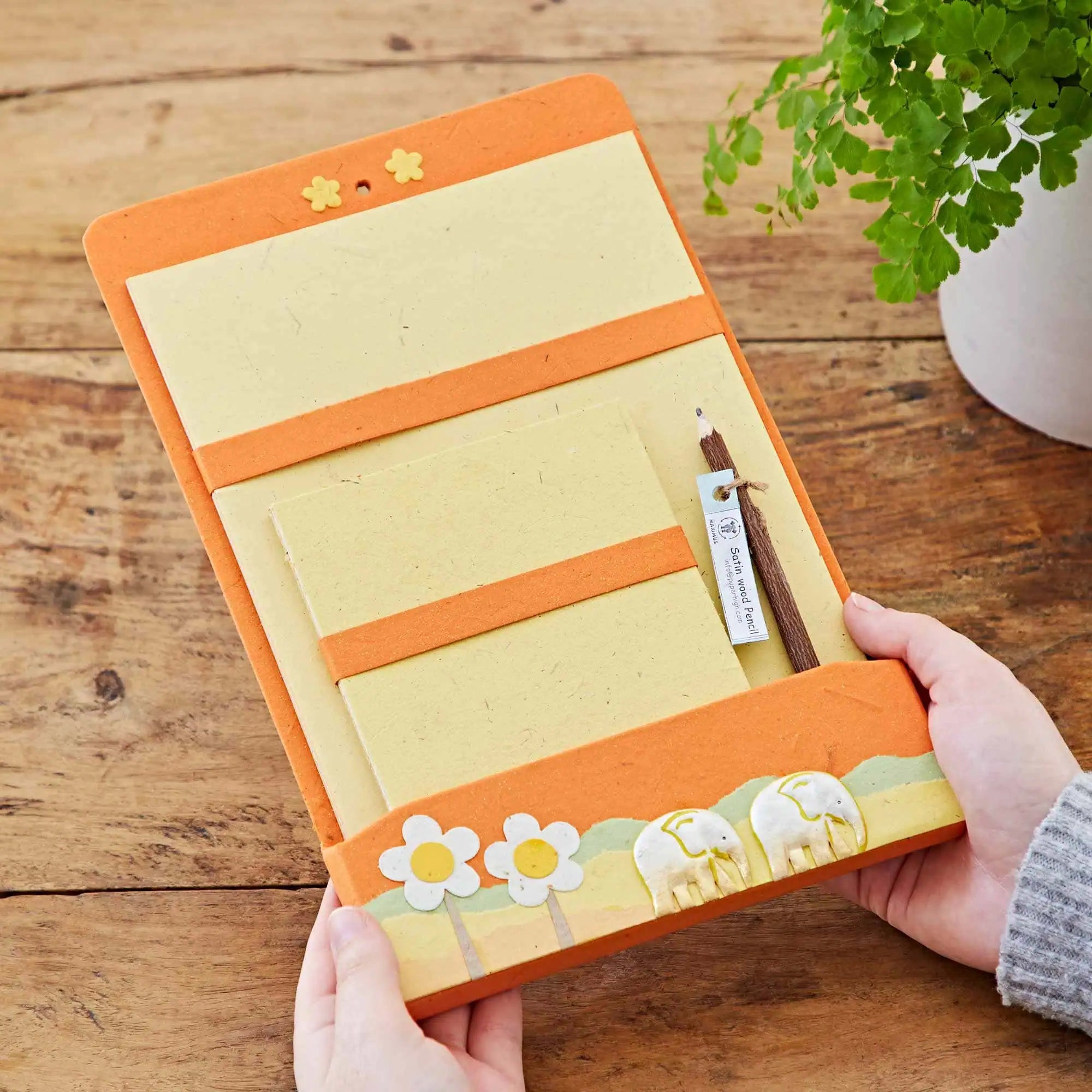 Elephant Dung Colourful Letter Writing Set - MSS-OR - Uneeka