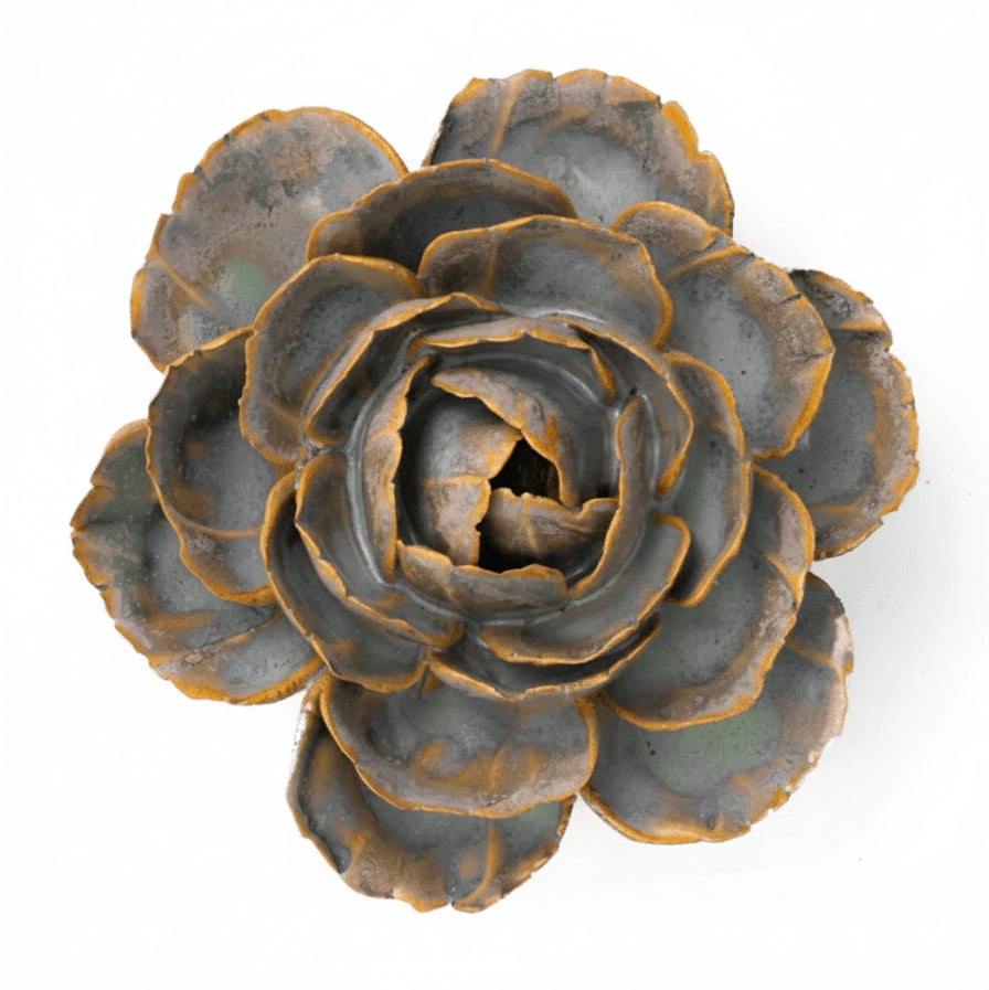 Ceramic Blue English Rose Flower - FR05 - Uneeka