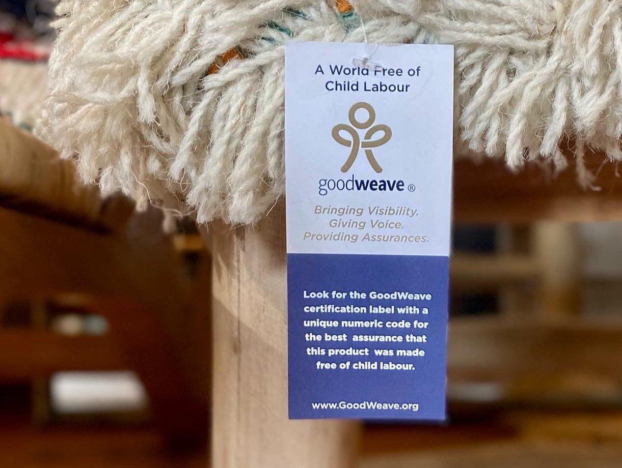GoodWeave Charity Label at Uneeka