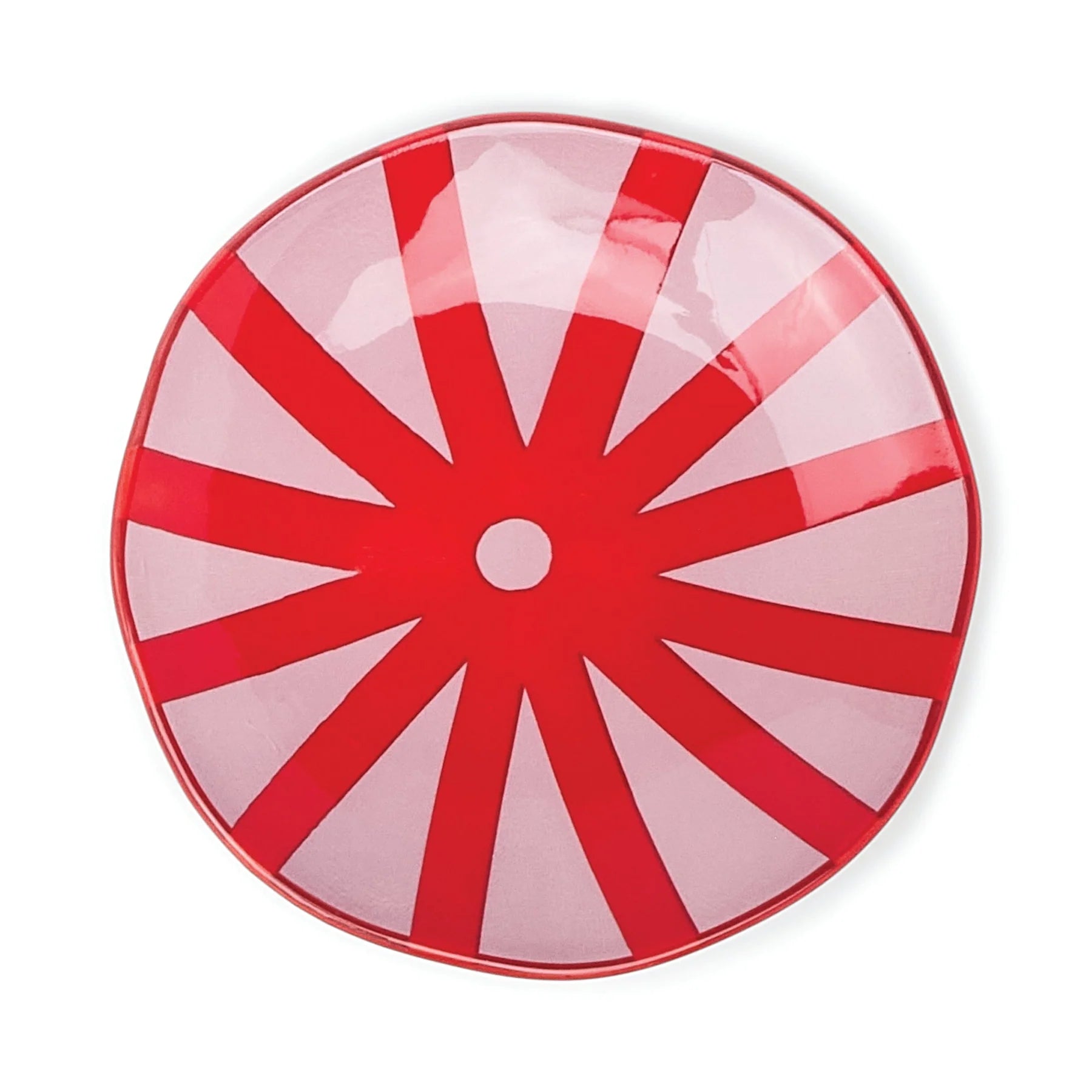 Colourful Abstract Patterned Plate - HHC152UK-PINK - Uneeka