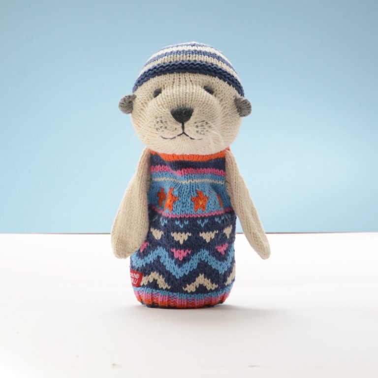 Hand Knitted Seal Hand Puppet - Uneeka