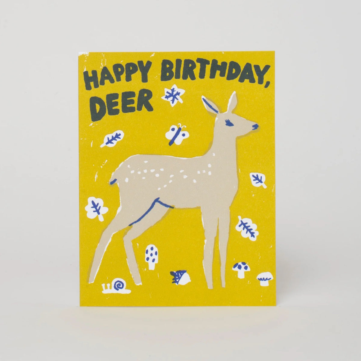 Happy Birthday Deer Greetings Card - Uneeka