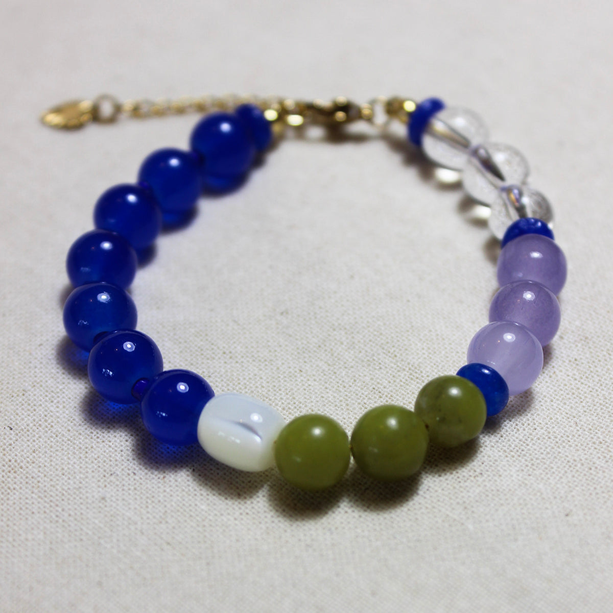 Blue & Green Mix Glass Bead Bracelet - BB03 - Uneeka