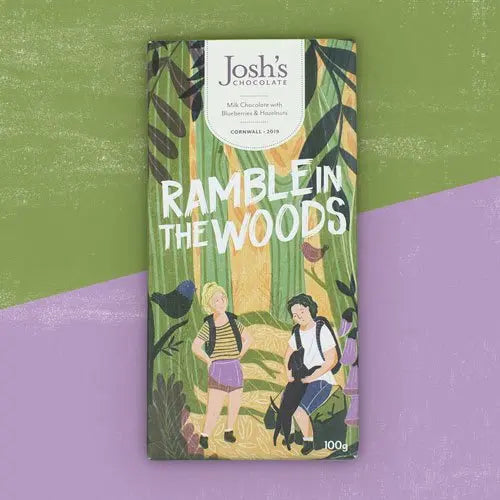Josh’s Fruit & Nut Milk Chocolate Bar - Ramble in the Woods - Cornish Gifts at Uneeka