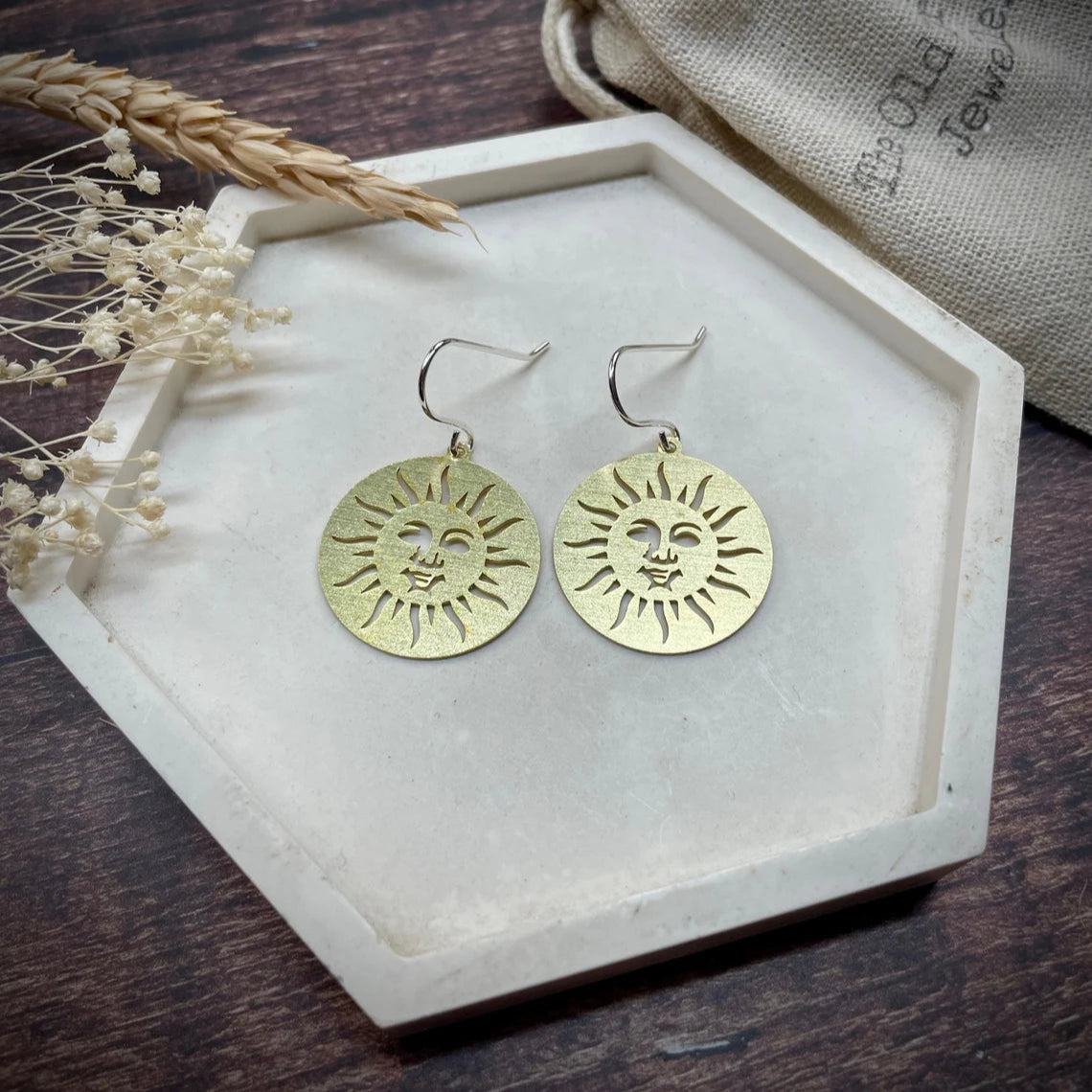 Large Assorted Shape Brass Earrings - LB027 - Uneeka