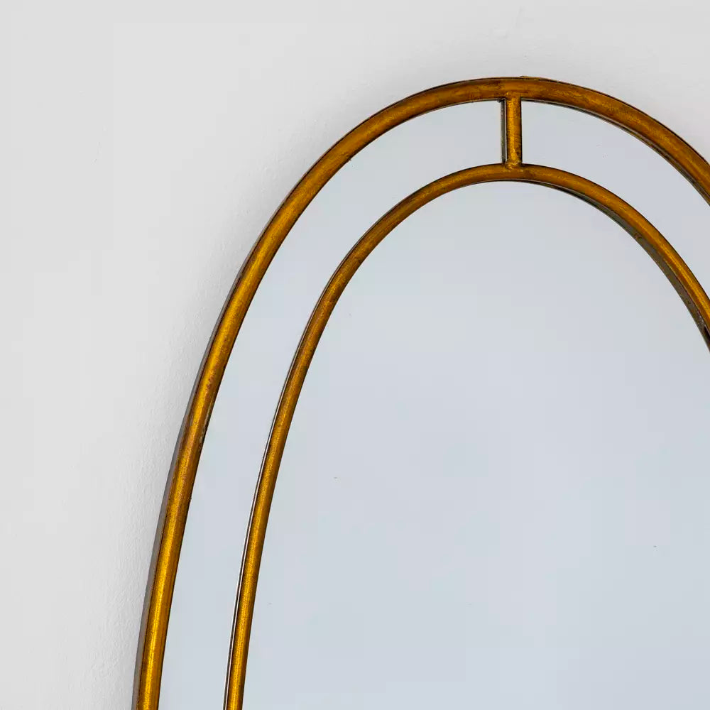 Long Oval Antique Bronze Mirror - MQ25202 - Uneeka