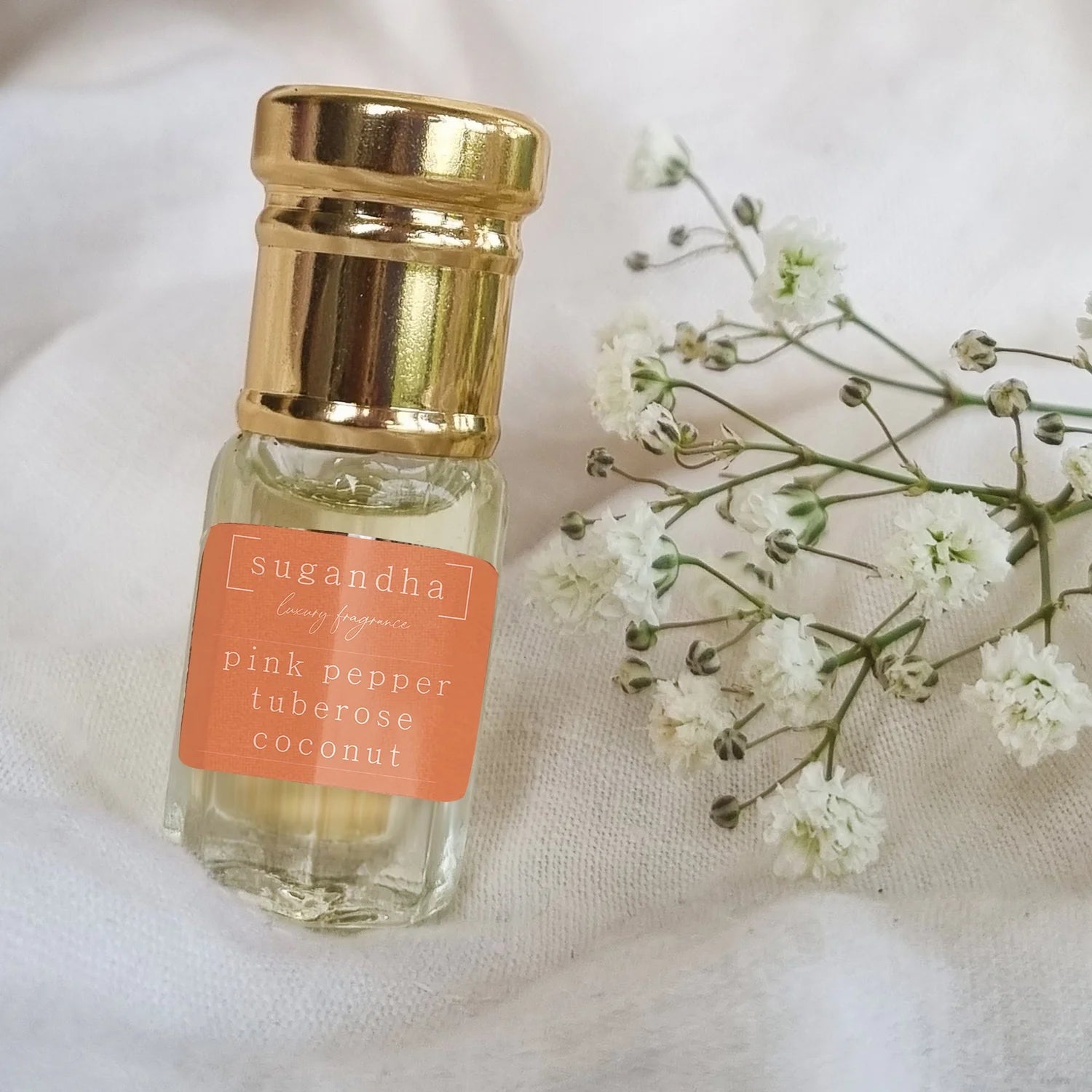 Pink Pepper, Tuberose & Coconut Roll On Perfume - Pink pepper-tuberose-coconut - Uneeka