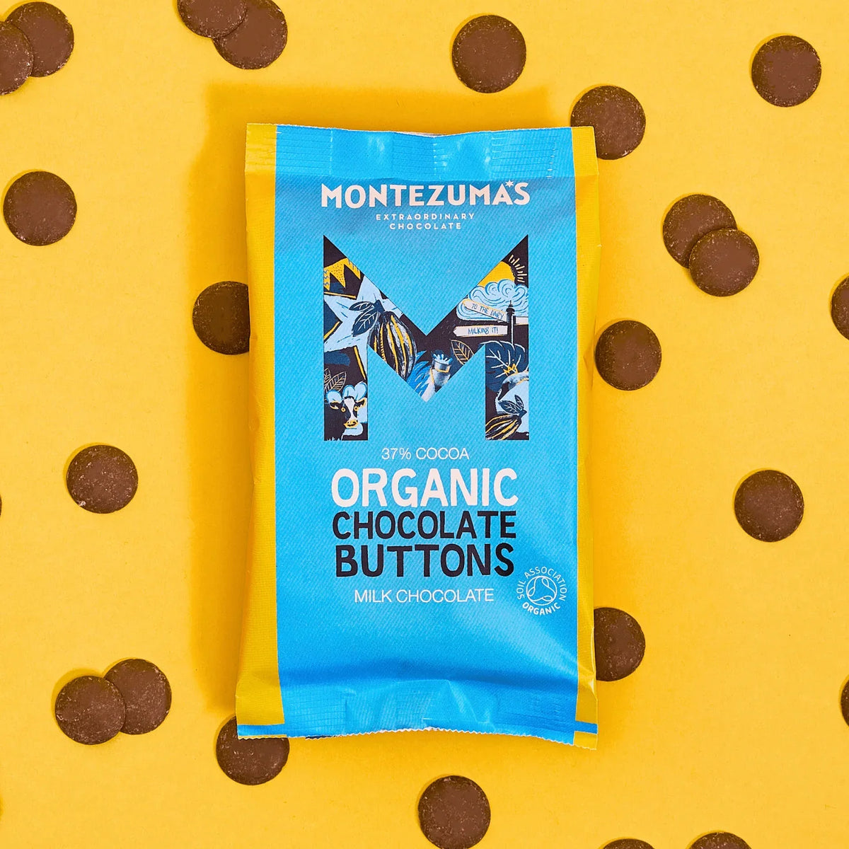Montezuma's Organic Milk Chocolate Giant Buttons - Uneeka Ethical Chocolate