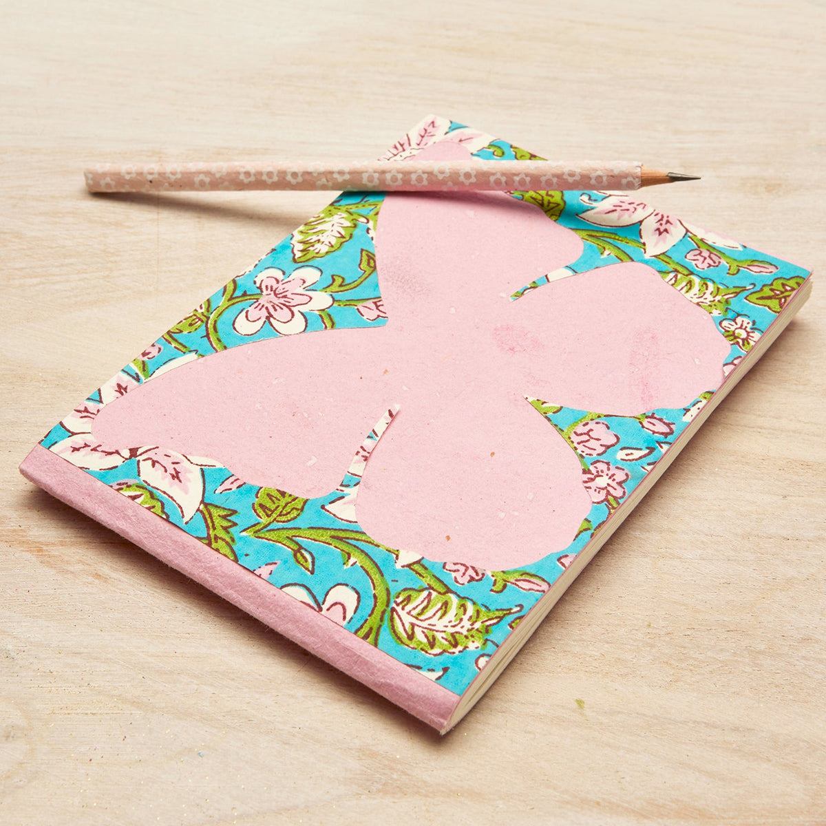 Butterfly Cut-Out Floral Notebook - NB502 - Uneeka