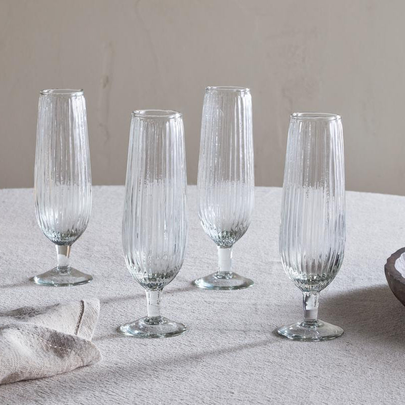 Nkuku Otuba Clear Champagne Flute - OF1601 - Uneeka