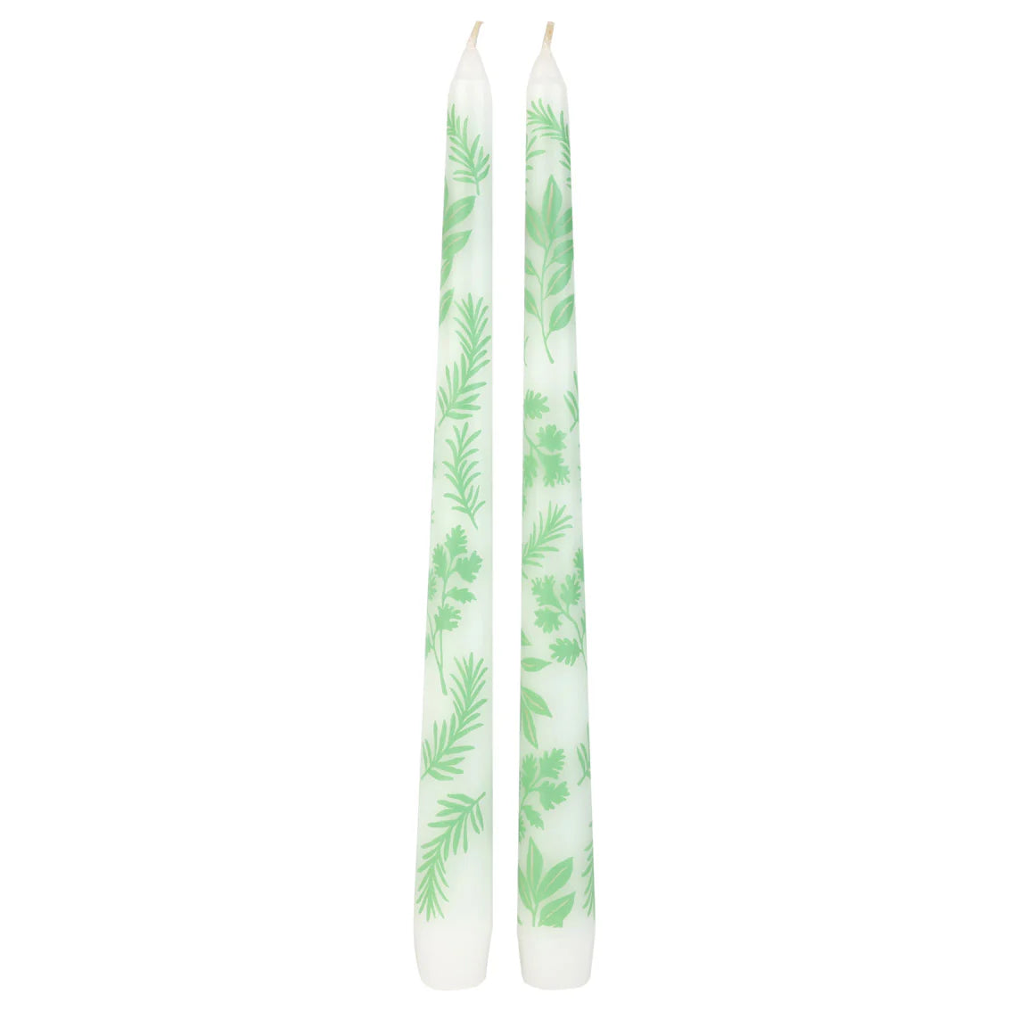 Pack Of 2 Herb Patterned Dinner Candles - CSHOP-CNDL-TPR-HERBE - Uneeka