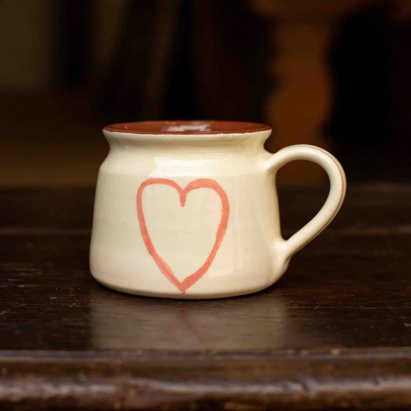 Hand Thrown Red Pattern Mug - SH17 - Uneeka