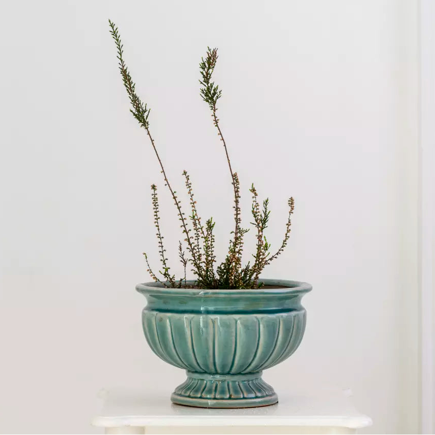 Sea Blue Ornate Ceramic Planter - SNT24940 - Uneeka