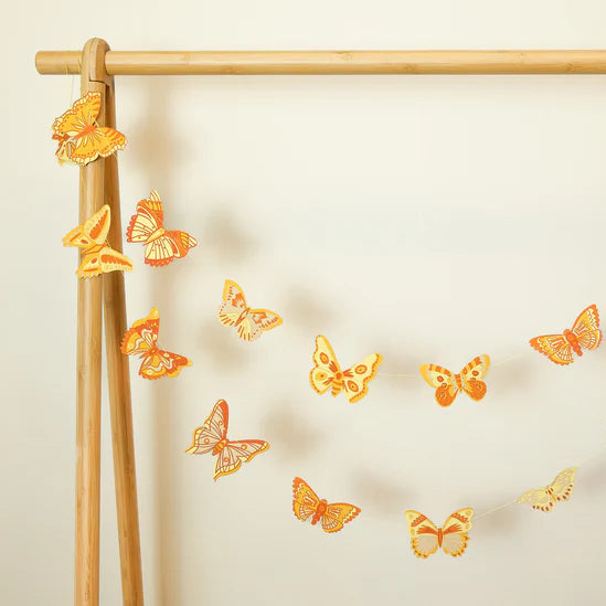 Screen Printed British Butterfly Garland - East End Press - Uneeka