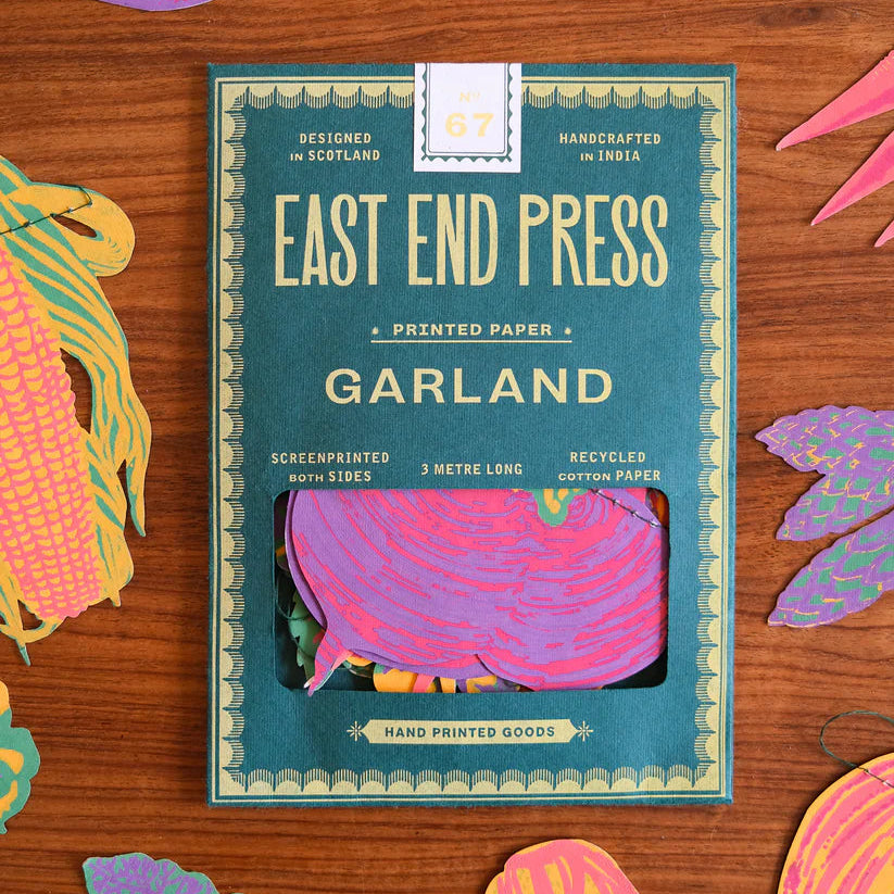 Screen Printed Vegetable Garland - East End Press - Uneeka