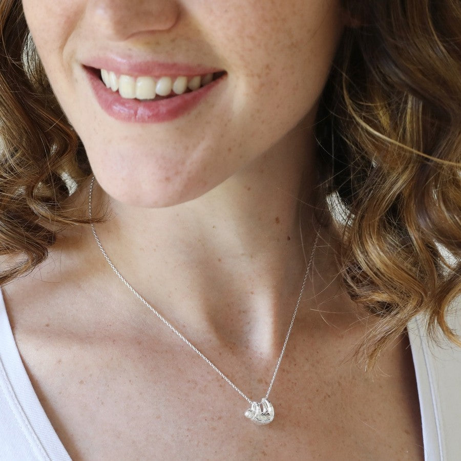 Sloth Pendant Necklace - Silver - Uneeka