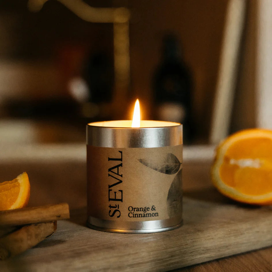 St Eval Tin Candle Orange & Cinnamon -  F00536 - Uneeka
