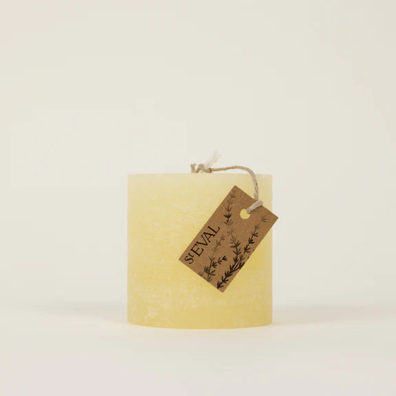 St Eval Victorian Pillar Candle Thyme & Mint - Uneeka