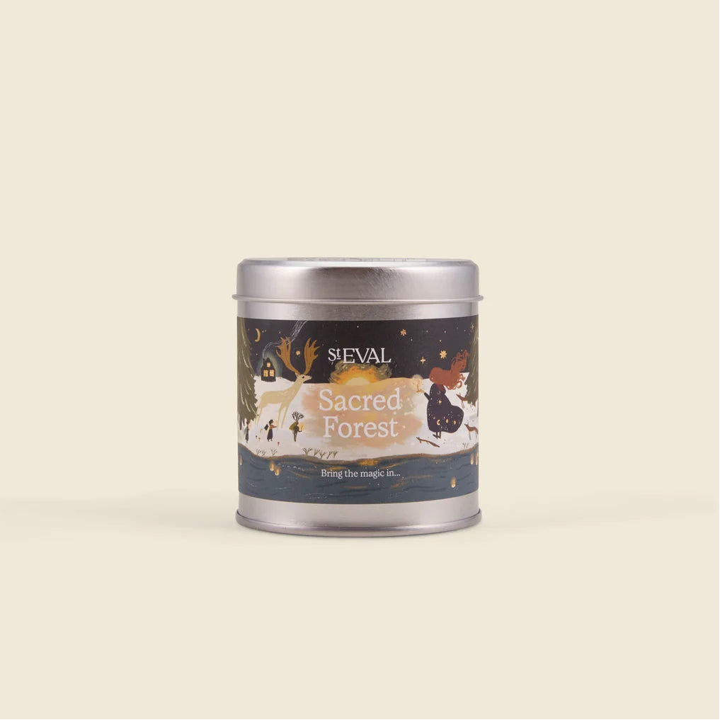 St Eval Christmas Tin Candle Sacred Forest - F01557 - Uneeka