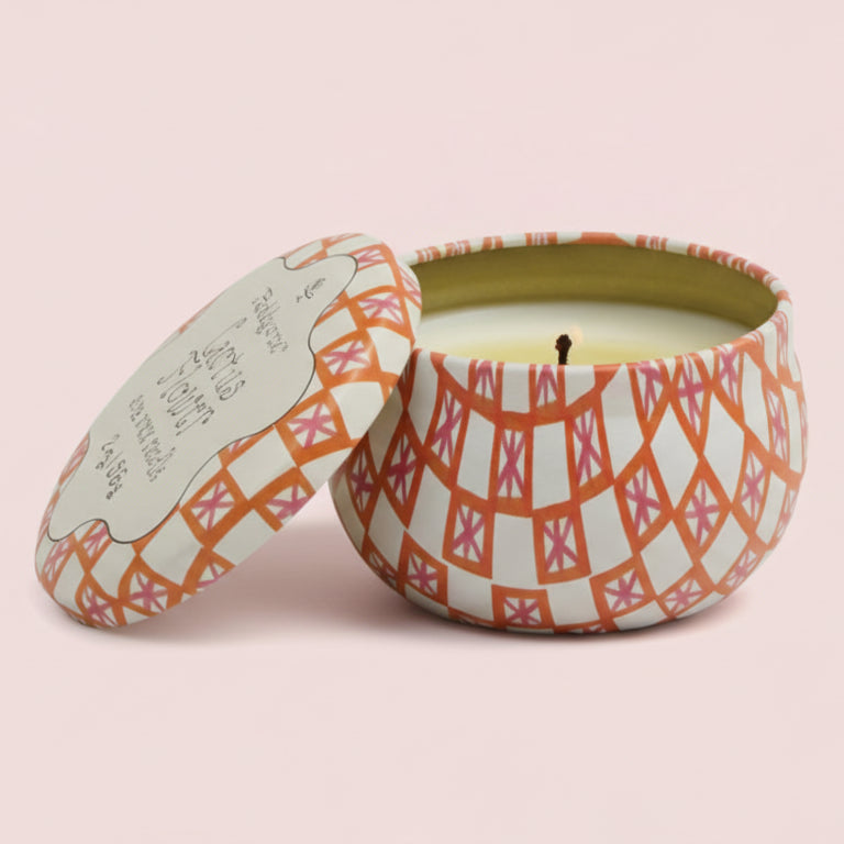 Round Tin Candle Cactus Flower - TLP0203EU - Uneeka