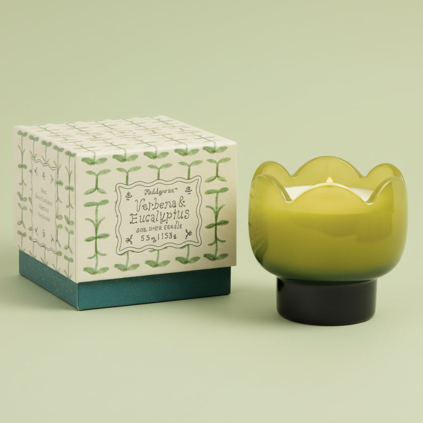 Tulip Glass Candle Verbena & Eucalyptus - TLP0502EU - Uneeka