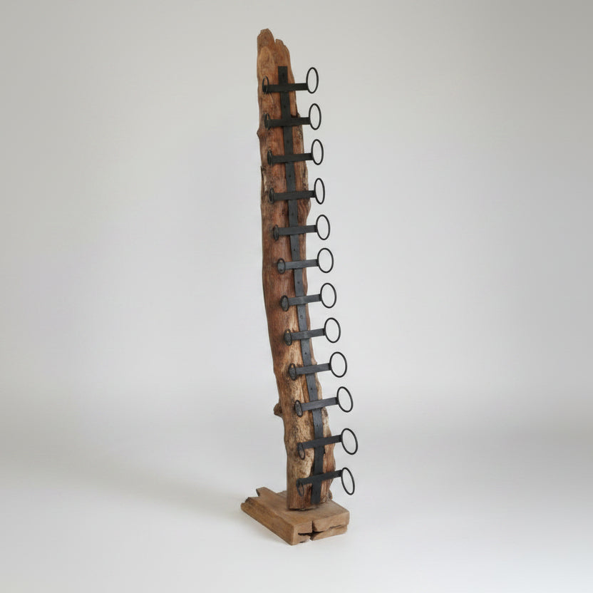 Teak Tree Root Eroded Wine Rack - IS026  - Uneeka
