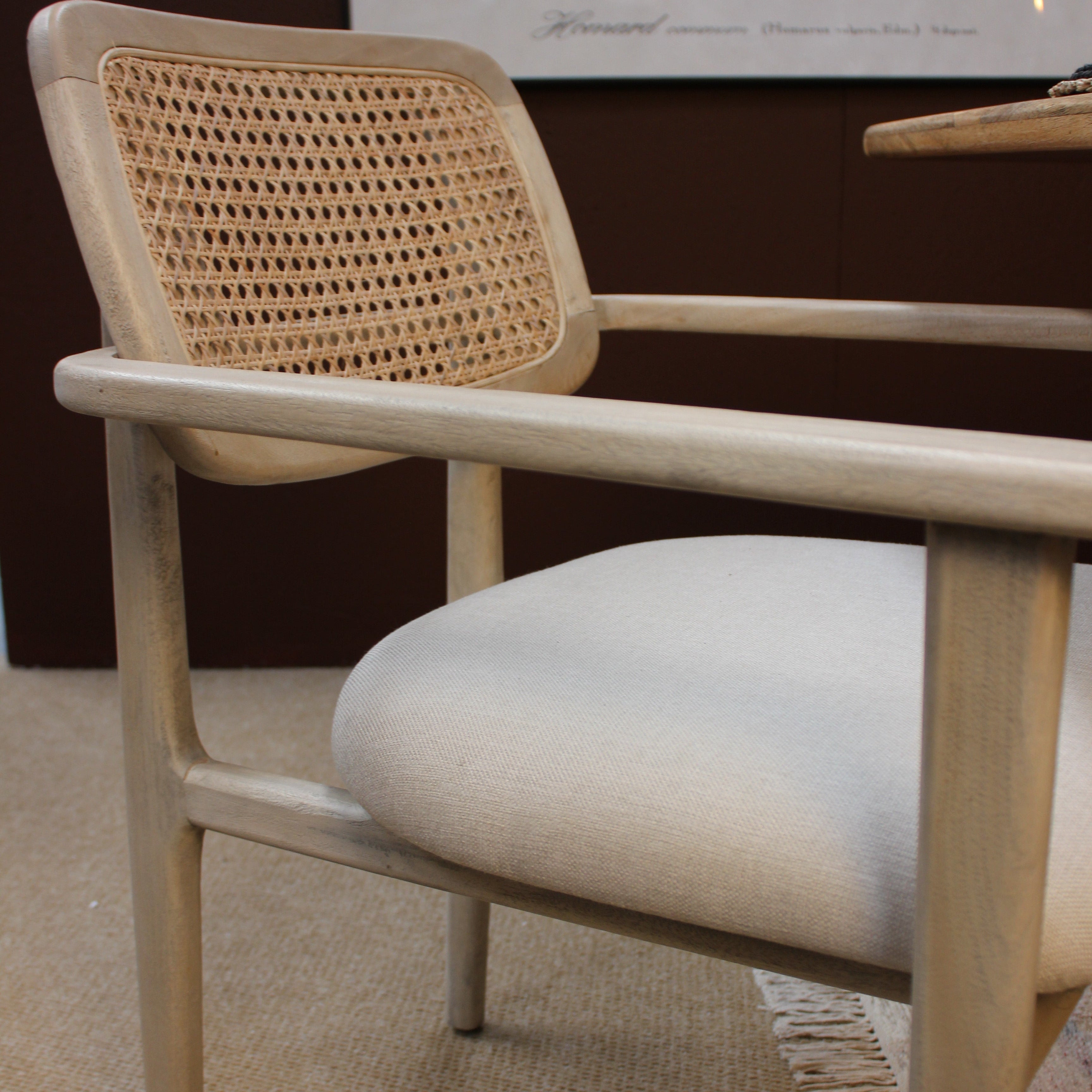 Teak & Rattan Dining Chair Uneeka
