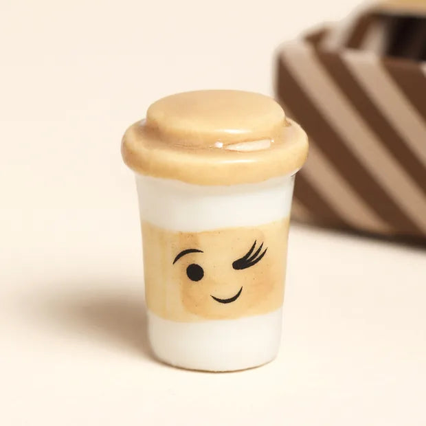 Tiny Matchbox Ceramic Latte Token - 79490 - Uneeka