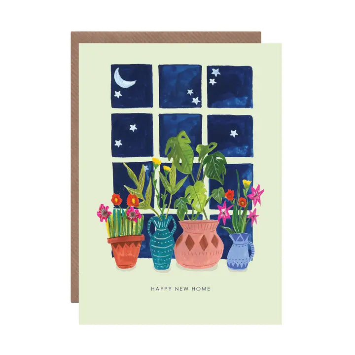 Window New Home Greetings Card Uneeka