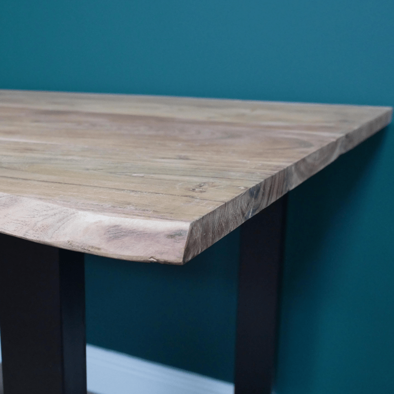 Acacia Wood Living Edge Dining Table - 8183 - Uneeka