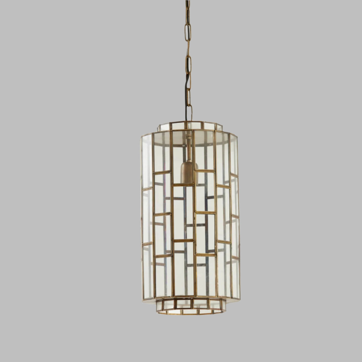 Antique Bronze & Glass Drop Pendant Hanging Lamp - 3004318 - Uneeka