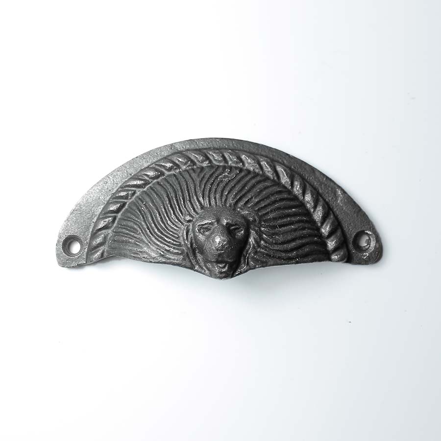 Antique Iron Lion Mane Cup Handle - 70.087L.AI.100 - Uneeka